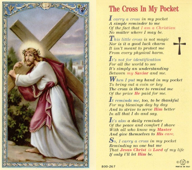 Poem The Cross In My Pocket